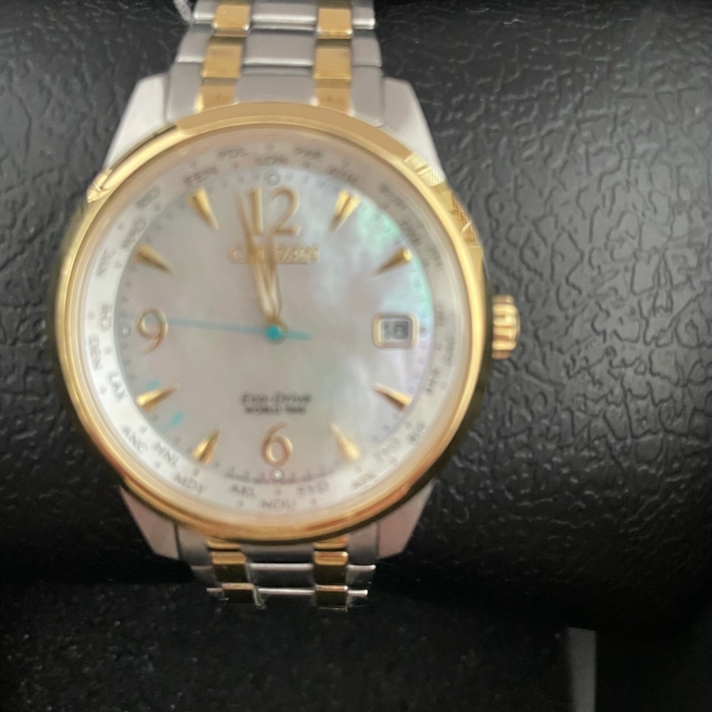 Women’s Citizen Eco Drive World Time Mother of Pearl